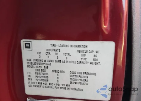 1996 Chevrolet Caprice Classic z USA, uszkodzony, nr VIN 1G1BL52W6TR116746